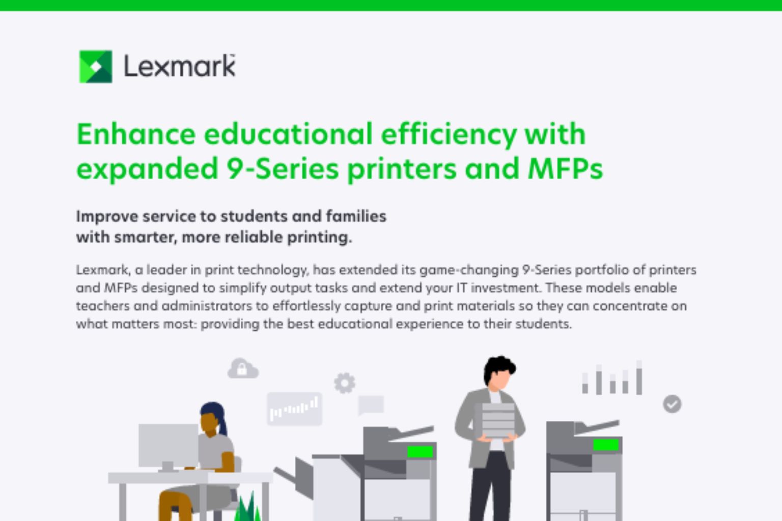 Enhance educational efficiency with expanded 9-Series printers and MFPs